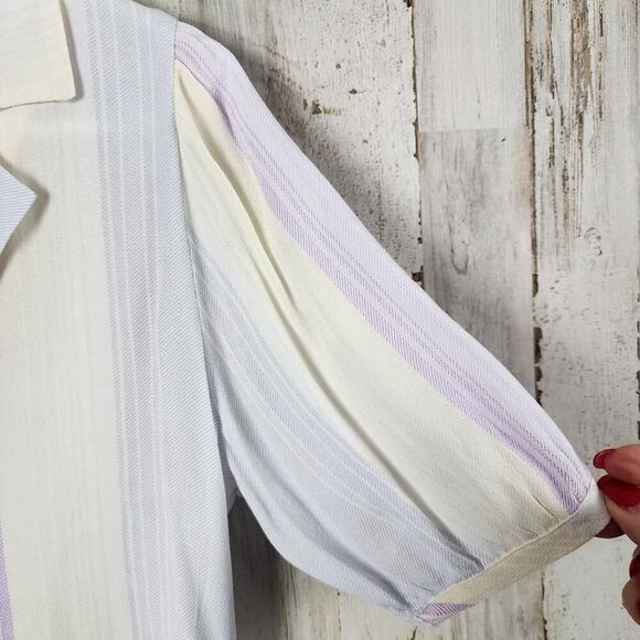 Forever 21 Rayon Short Sleeve Button Down Shirt Multicolored Size Small - Picture 6 of 9